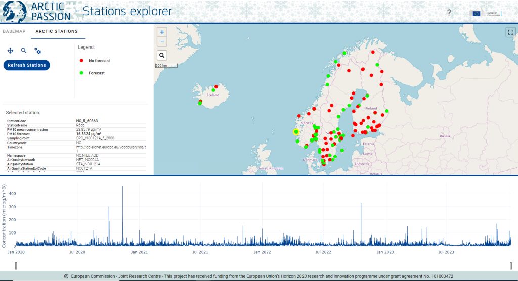 A preliminary version of the Local Atmospheric Pollutant Forecast Service