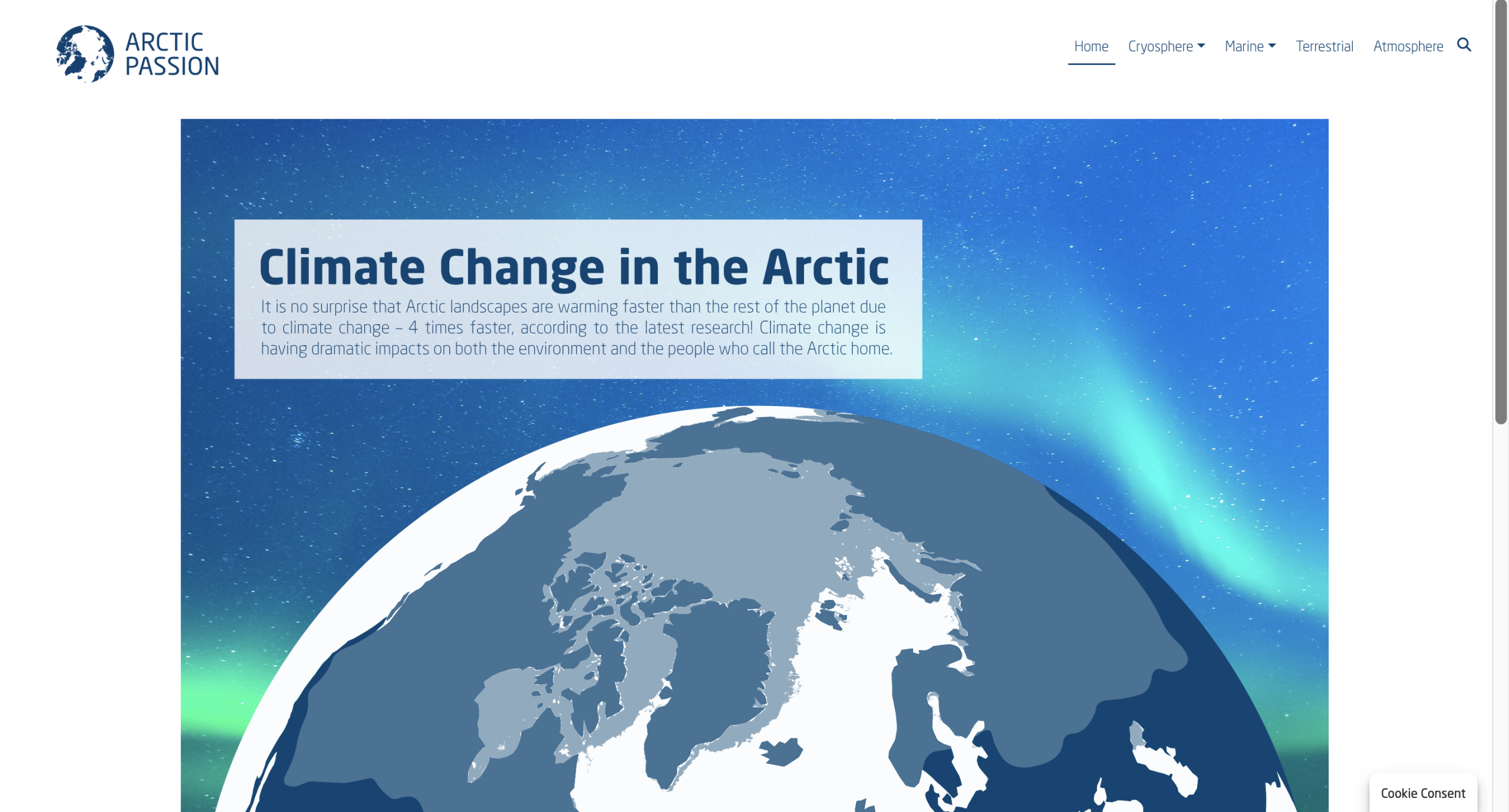 A screenshot of the website under development.