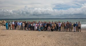 General Assembly participants on the beach at Beach Hotel Marienlyst, Helsingør, Denmark