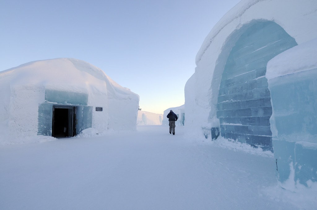 Arctic Environment Ministers met in Ice Hotel in Jukkasjärvi, Sweden, February 2013. Photographer: Peter Prokosch